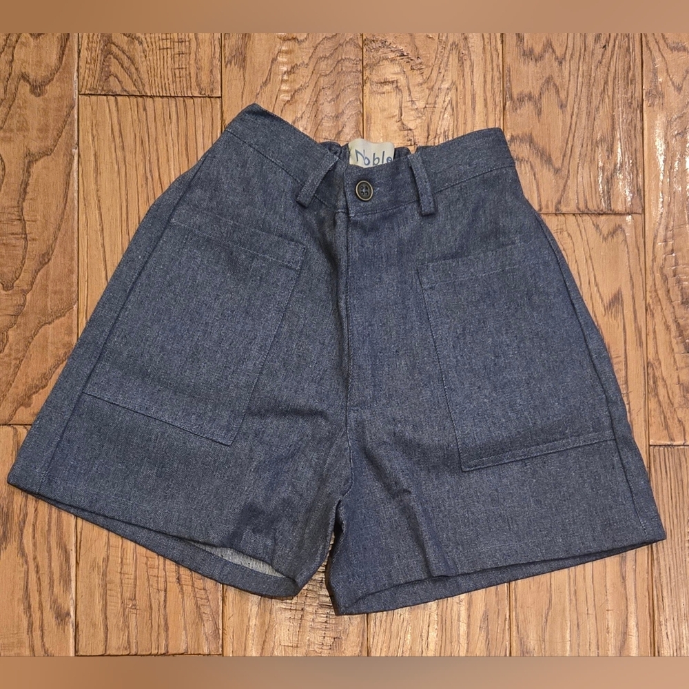 Noble Blue Demim Chore Shorts, Xs - Small. New, With Tags